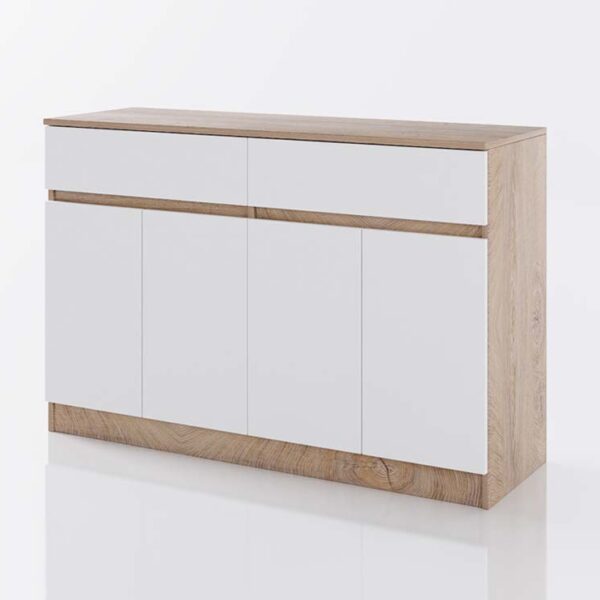 Скрин Класик 942 - Дъб Суров & Бяло Гладко