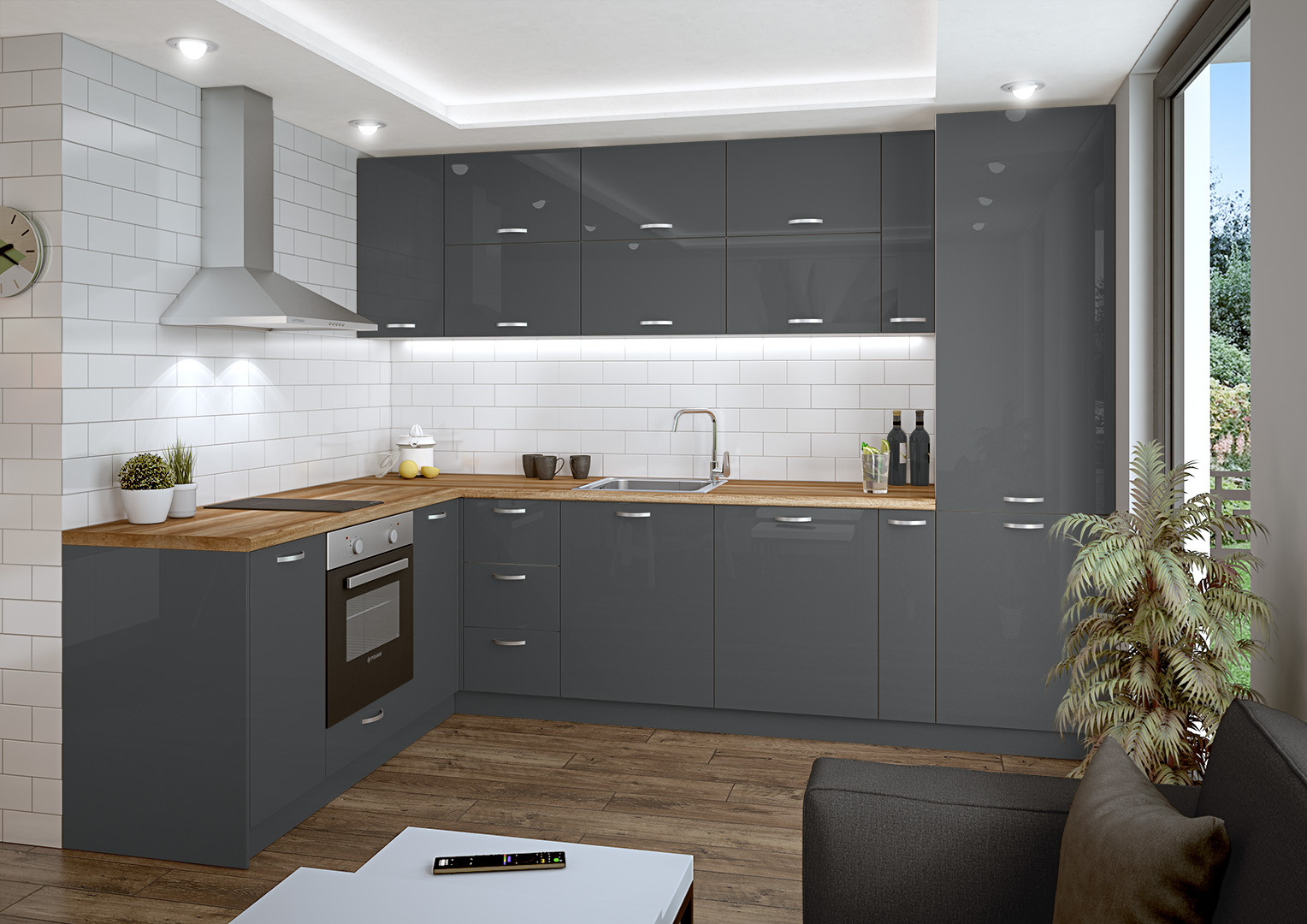 Kuhnq 14 - 07112023As Кухня Глосмакс 14 - Модерен Шик